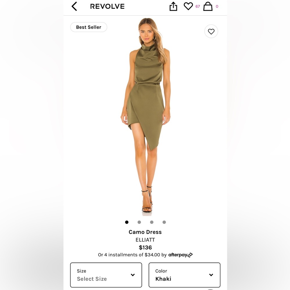 Elliatt Khaki Camo Dress
